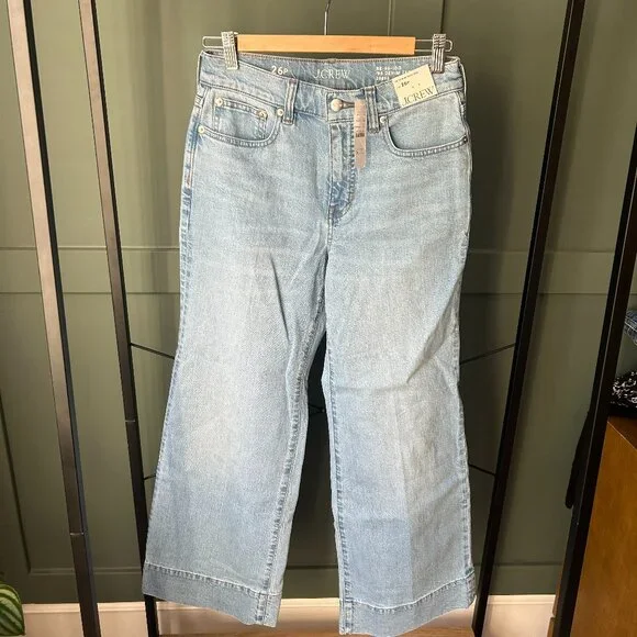 J.Crew Denim Trouser Jean. Sz 26 Petite. NWT - Picture 2 of 4